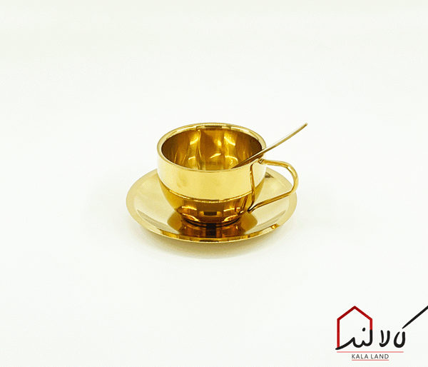 ست فنجان و نعلبکی طلایی