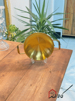 ظرف گود 24 سانت استیل طلایی