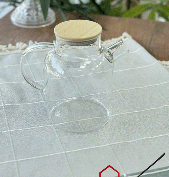 قوری پیرکس بزرگ درب بامبو